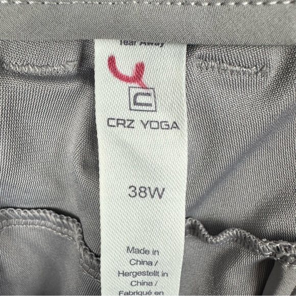 CRZ YOGA All-Day Comfort 5 Pocket Gray Tech Chino Golf Pants Men’s 38 Flat Front - Picture 12 of 12